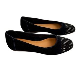 Lucky Brand Ballet Flats Women’s 6.5M Black Suede‎ Leather Slip On Shoes Abbitha